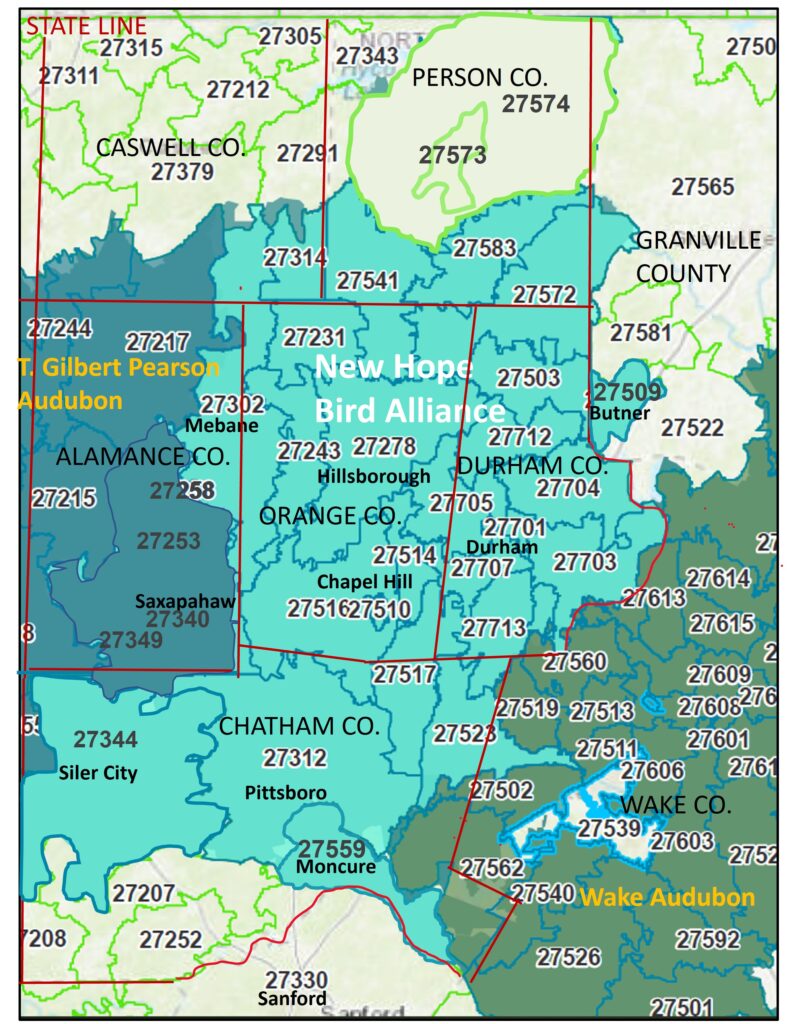 Zip code map of NHBA territory