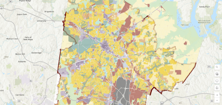 Map Graphic of Durham UDO