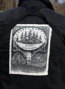 photo of the back of Nick's jacket