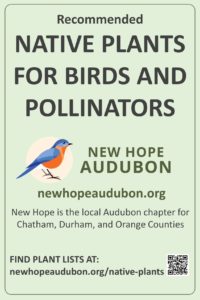 Native plant sign given to recommended garden centers by NHAS