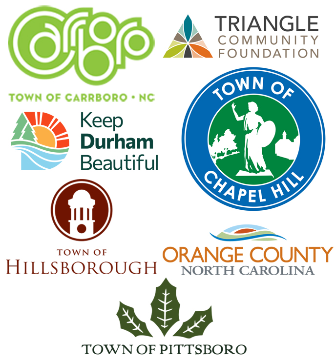 Graphic depicting the logos of all the cities and organizations which support Leave Your Leaves